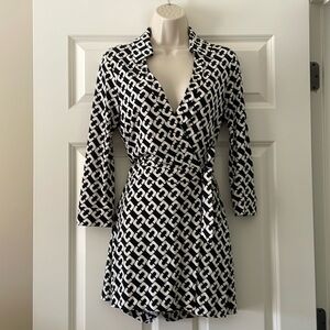 DVF black and cream romper